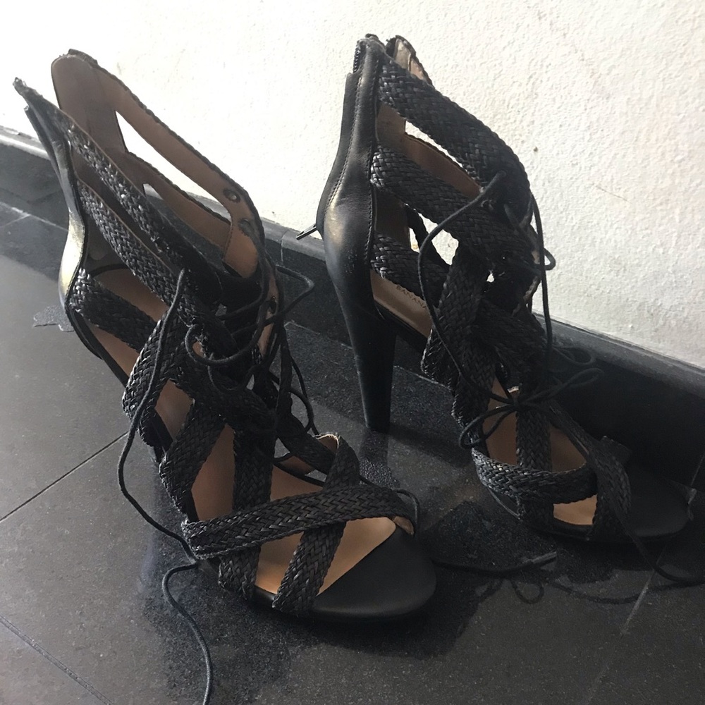 Banana Republic Black Lace up Heels